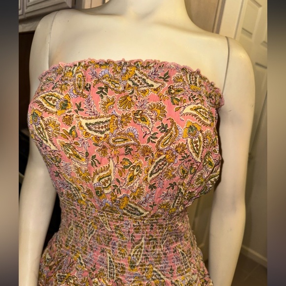 Patrons of Peace Women's Floral Ruffle Mini Dress Pink multi  Size L - Picture 14 of 14